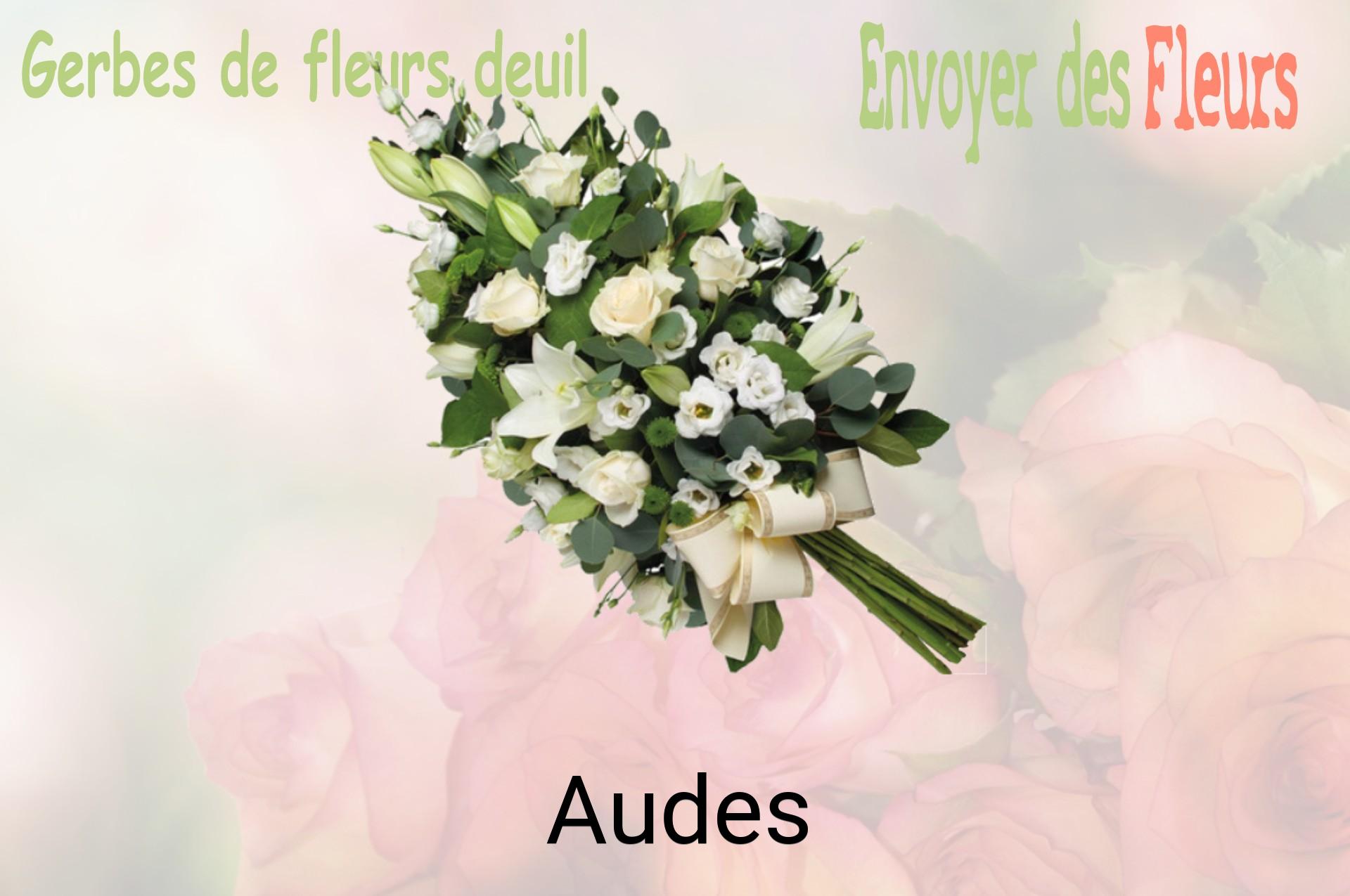 Gerbe de fleurs de deuil livrée à Audes